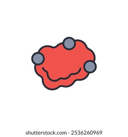 Icono de PM 2.5. Vector. Trazo editable. Signo de estilo lineal para usar Diseño web, logotipo. Ilustración de símbolo.