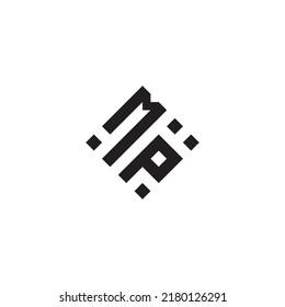 PM abstract geometric concept logo in high quality professional design that will be best for street style
