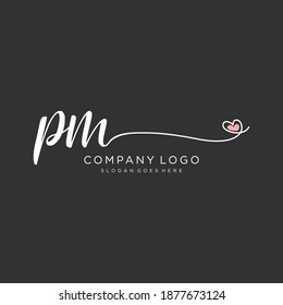 Ht Beauty Vector Initial Logo Handwriting Stock Vector (Royalty Free ...