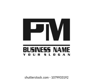 PM company linked letter logo