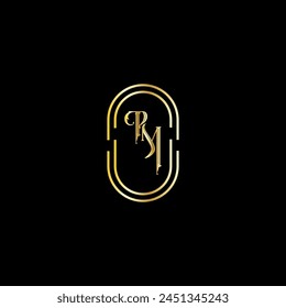 PM creative modern letters logo design template