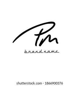 Logo manuscrito del PM para la identidad
