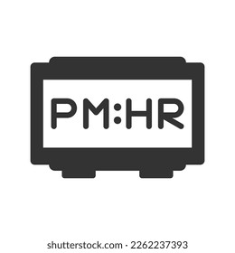 PM hour icon, Vector Graphics