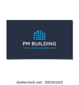 PM HOUSE LOGO DESIGN VECTOR
