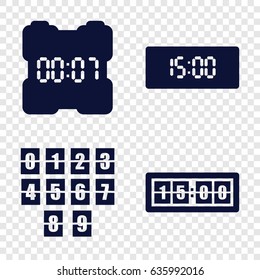 Pm icons set. set of 4 pm filled icons such as