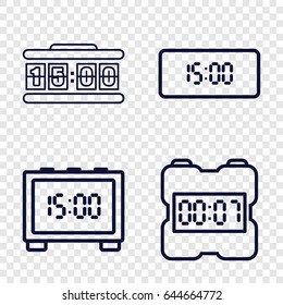 Pm icons set. set of 4 pm outline icons such as