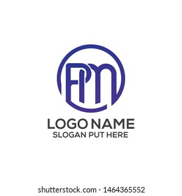 PM LETTER LOGO DESIGN TEMPLATE
