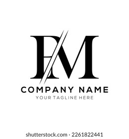 Elementos de plantilla de diseño del logotipo de la letra PM. Logo del vector de la letra PM.