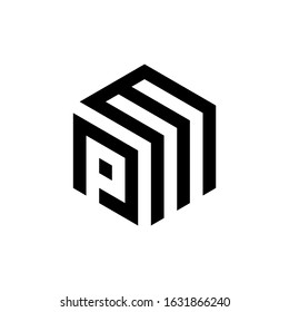 PM letter logo vektor icon template