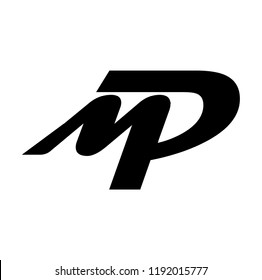 pm letter vector logo. mp letter vector logo