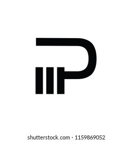 pm letter vector logo. pw letter vector logo