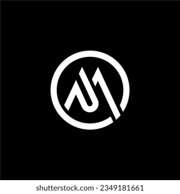 PM logo design with circle