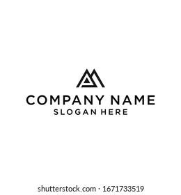 pm logo icon design vector