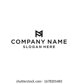 pm logo icon design vector