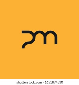 PM monogram logo in curvy minimal shape.