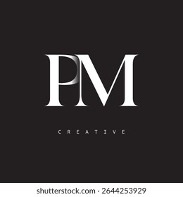 
PM Monogram Logo Minimal Elegant Letter Mark para el lujo, la moda   Marcas creativas	
