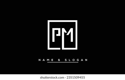 PM,  MP  Abstract  Letters  Logo  Monogram