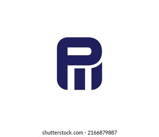 plantilla de vector de diseño de logotipo MP PM