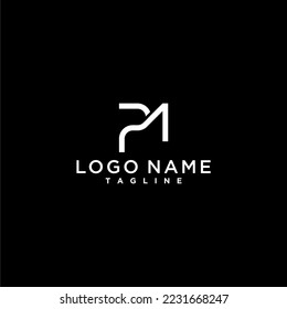 pm or mp luxury initial abstract logo design inspiration