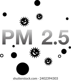 PM.2.5 symbol icon vector illustration for designer.