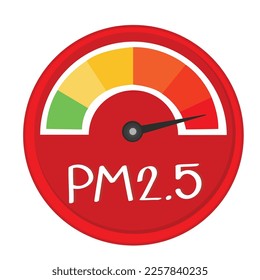 PM2.5,Icono de contaminación del aire, ilustración vectorial