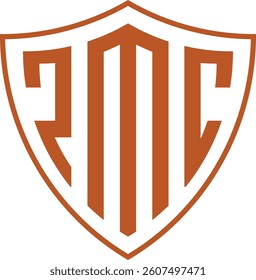 P.M.C logo - shield logo - typo logo