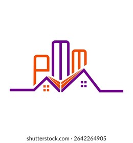 PMM Real State Logo Design, PMM einfach und modern Logo. PMM luxuriöses Alphabet Design  