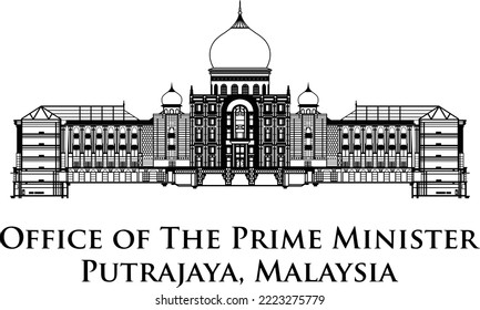 PMO OFFICE OF THE PRIME MINISTER PUTRAJATA, MALAYSIA VECTOR