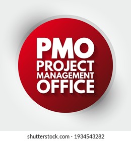 PMO Project Management Office - department that defines, maintains and ensures project management standards across an organization, acronym text concept background