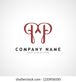 PMP P M P Initial logo template vector