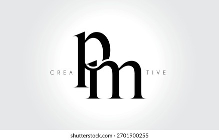 PMpm Elegant Serif Monogram Logo – Luxury Lowercase Typographic Lettermark for Modern Branding