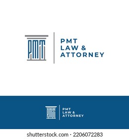 PMT Lettering Law And Attorney Logo Design