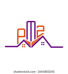 PMZ Real State logo design, PMZ simple and modern logo. PMZ luxurious alphabet design  