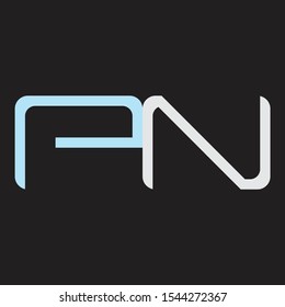 PN Abstrac logo vector Monogram isolated on black background