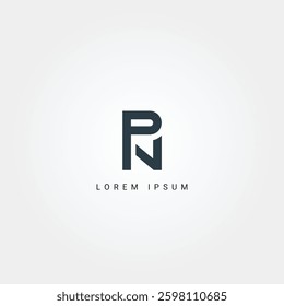 PN Alphabet letters Initials Monogram logo NP, P and N