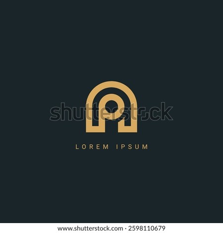 PN Alphabet letters Initials Monogram logo NP, P and N