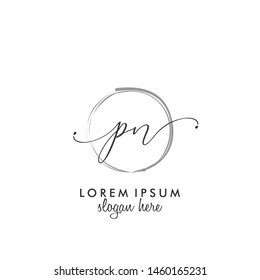 PN Initial beauty monogram logo vector