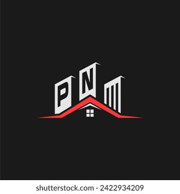 PN Construcción inicial Vector de diseño del logotipo del hogar inmobiliario