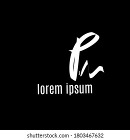 Pn Initial handwriting logo vector symbol sign