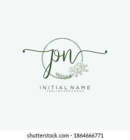 PN Initial handwriting logo vector