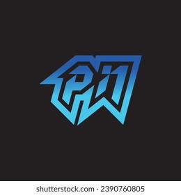 Apunte de diseño de logotipo inspirador inicial de PN e ideas de clan de juegos