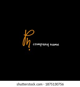 
pn initial isolated black beauty monogram and elegant logo design