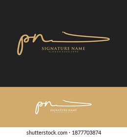 PN Initial letter handwriting and signature logo.