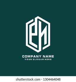 PN initial letter, modern logo design template vector