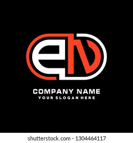 PN initial letter, modern logo design template vector