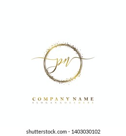 PN Initial luxury handwriting logo vector
