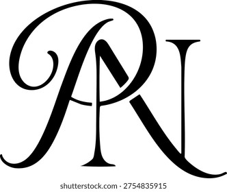 PN initial monogram logo vector