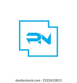 Letra PN Ilustração inicial do vetor do modelo de design do logotipo