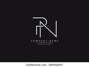 PN letter logo design on luxury background. PN NP monogram initials letter logo concept