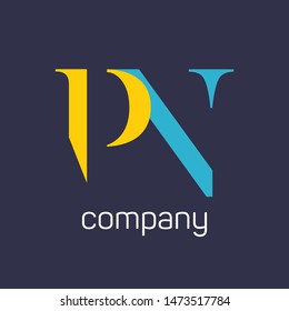 PN logo design. Company logo. Monogram. 